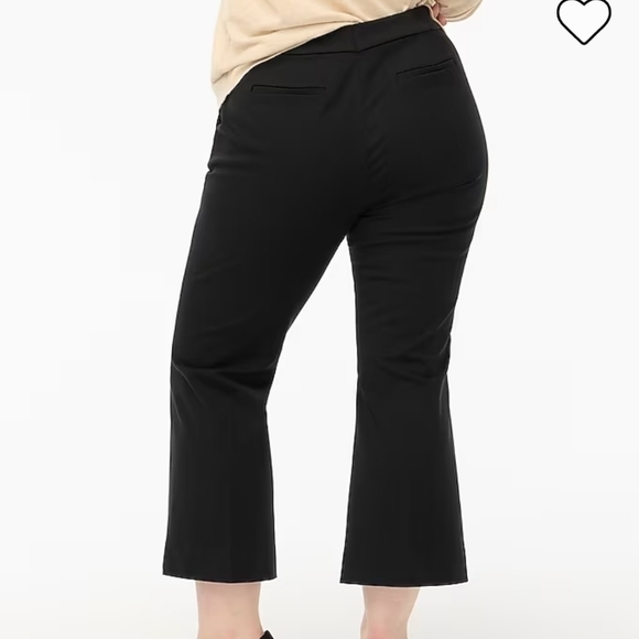 J Crew Kelsey Black Cotton/Viscose Flare Pant - Sz 4 - Picture 5 of 11